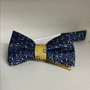 Saddlebred Blue and Gold Patterned Tie